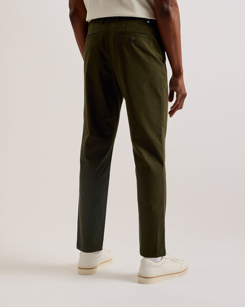 HAYBRN-Trousers-Regular Fit Textured Chino Tr- Ted Baker Romania